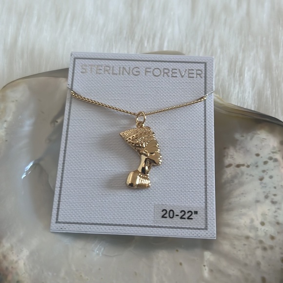 NWT STERLING FOREVER Egyptian Pharaoh Bust Pendant Necklace - Picture 3 of 9